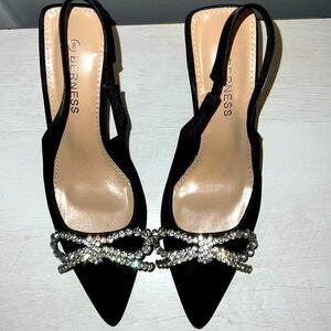 Black Bow Heels
